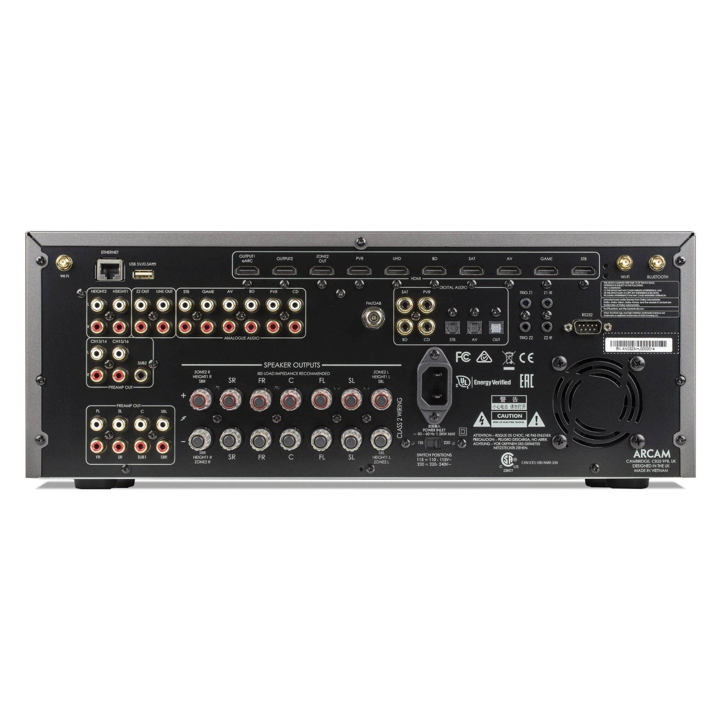 Arcam AVR21- HDMI 2.1 High Power Class AB 7.2 Channel AV Receiver - Vital Technologies LLC