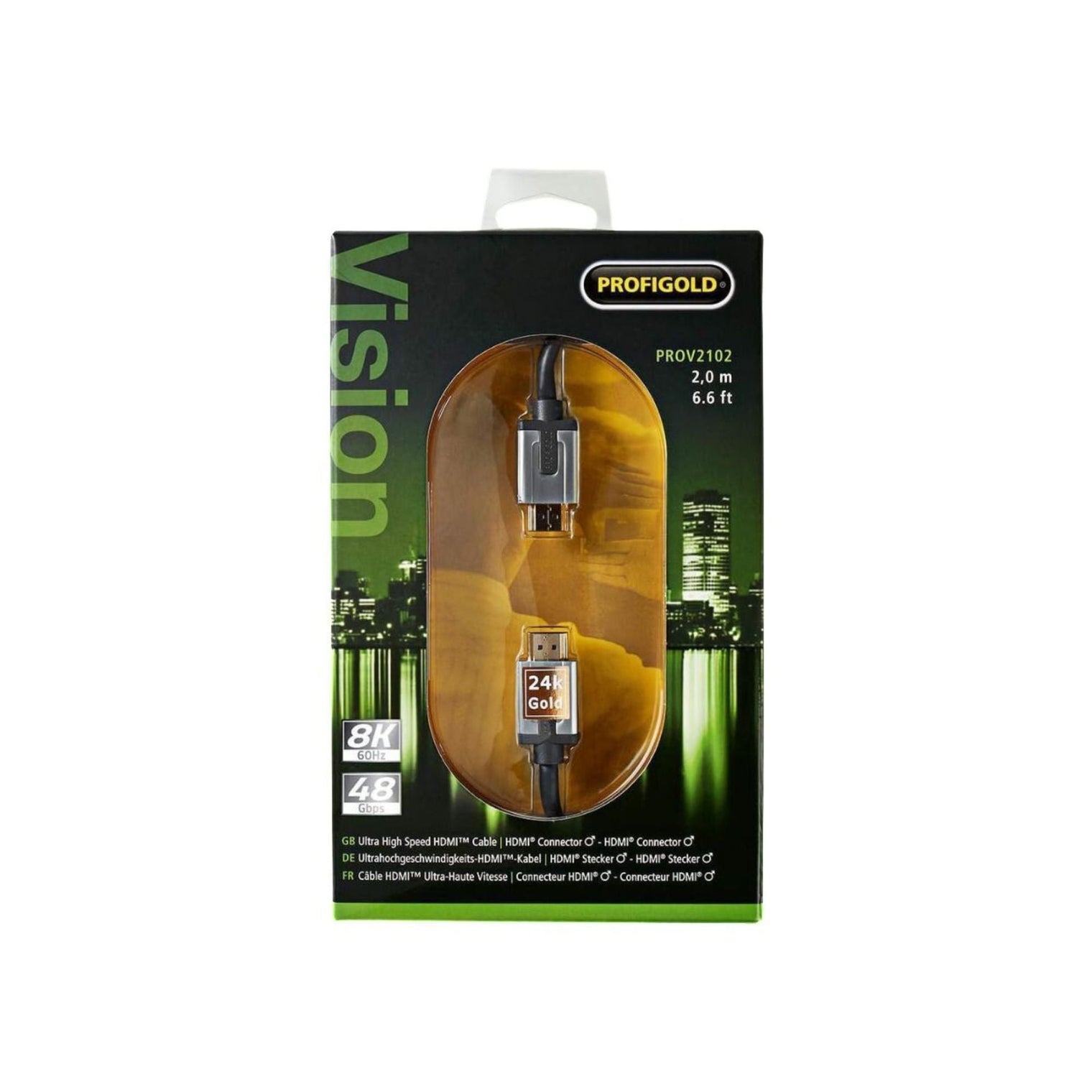 Profigold PROV2102 Ultra High Speed HDMI Cable with Ethernet – 2m, Profigold, HDMI Cables - AVStore.in
