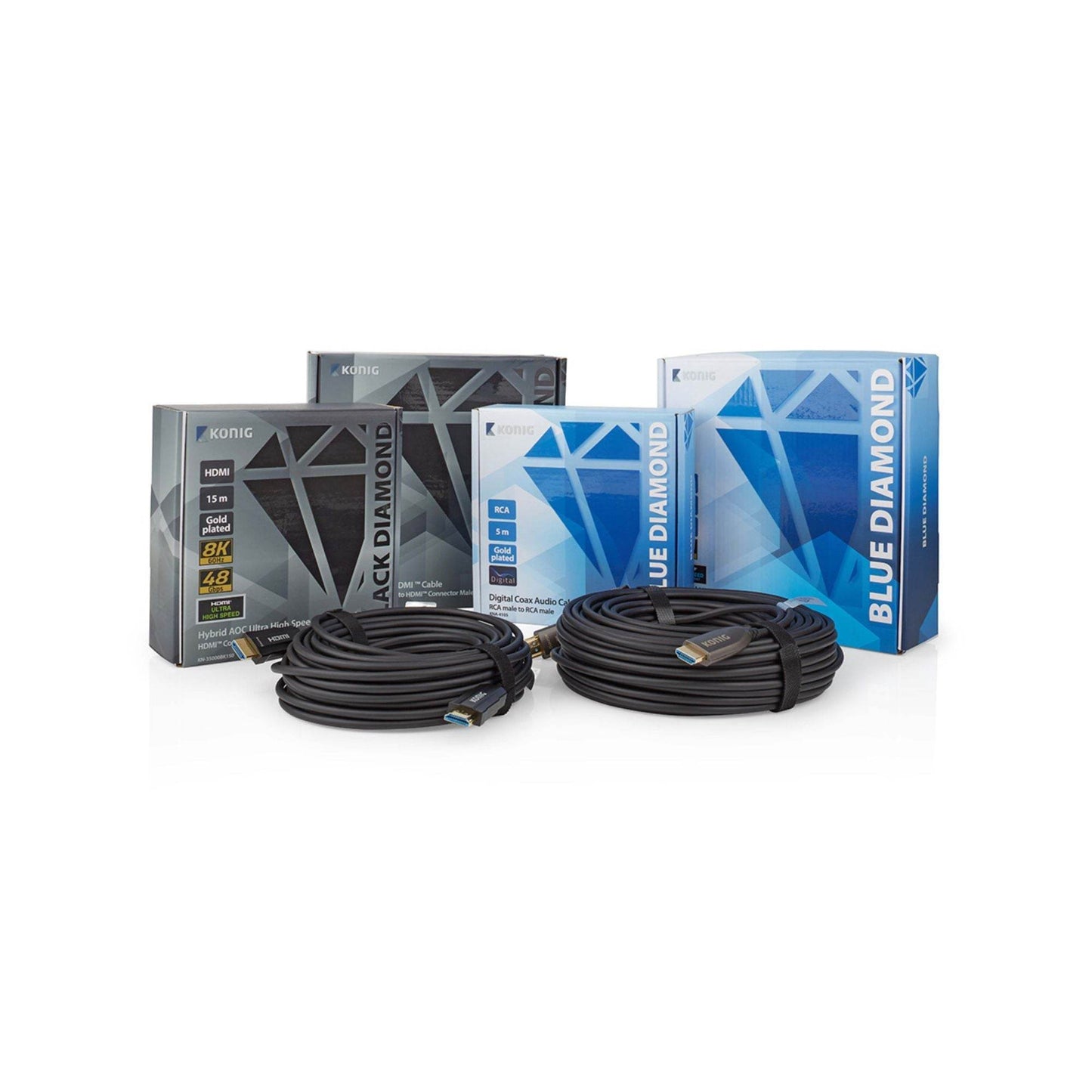 Konig KN35000BK100 - 8K HDMI 2.1 AOC Cable - Vital Technologies LLC
