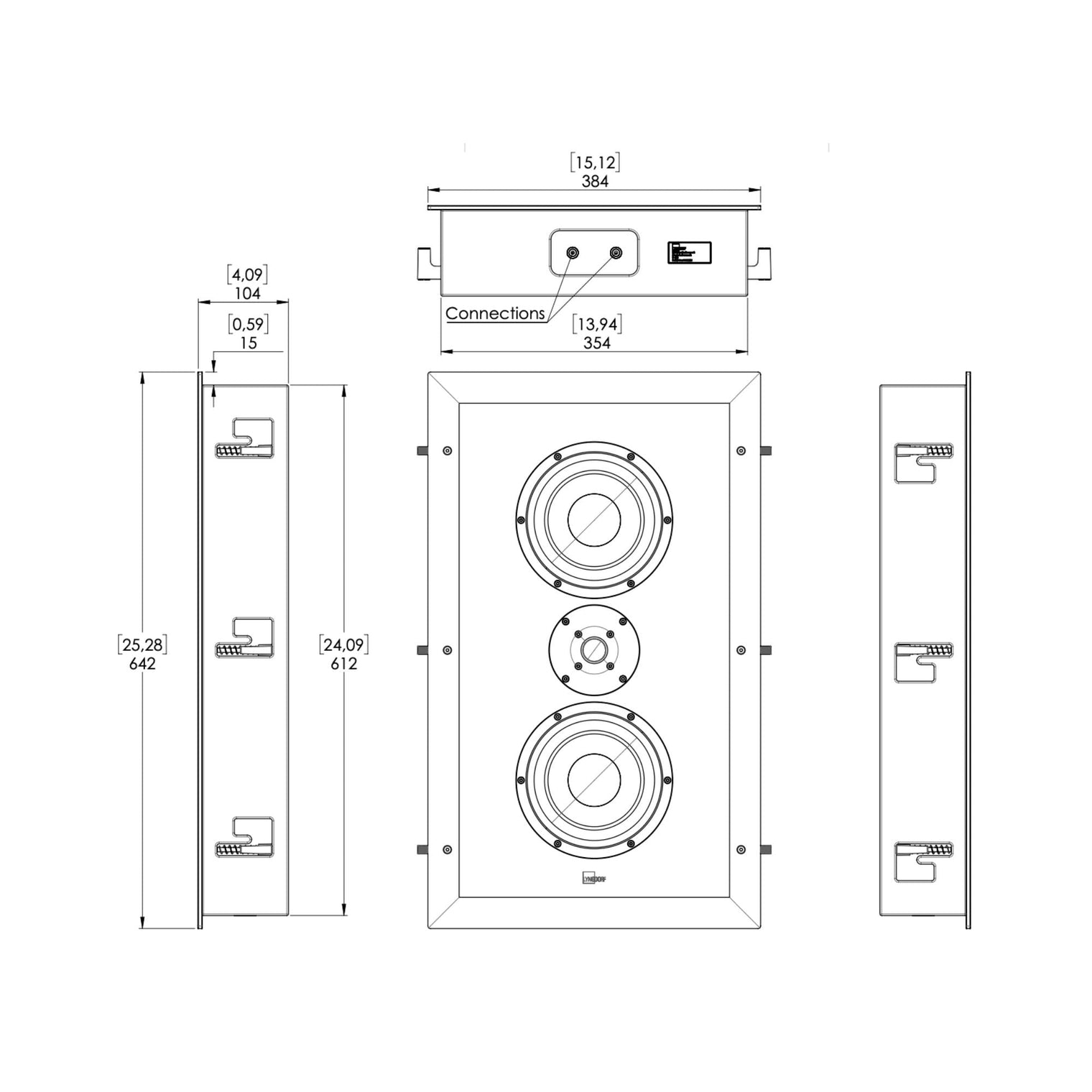 Lyngdorf Audio D-60 - In-Wall Speaker - Piece