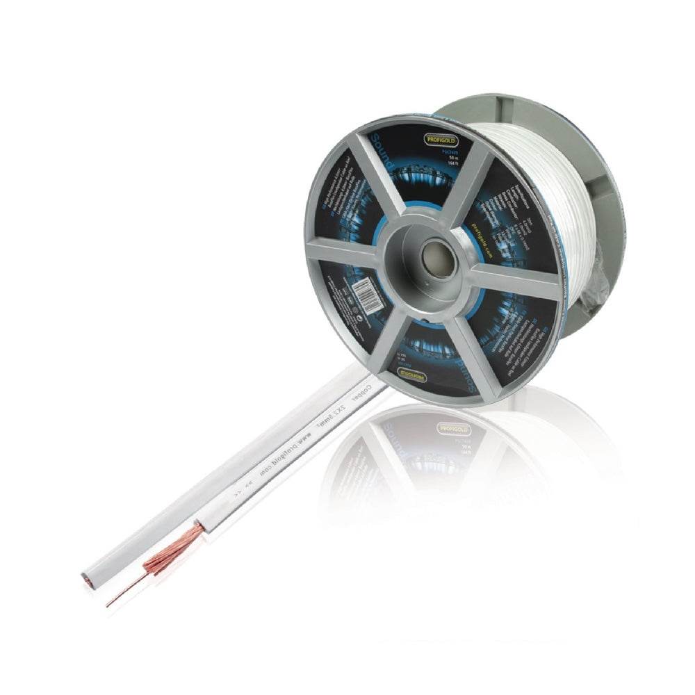 Profigold PGC7409 - Speaker Cable B.Flex 2X4.0mm² White – 50 Metre Bundle - Vital Technologies LLC