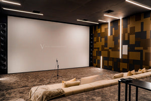 Inside a 300” IMAX-Inspired Home Cinema by Vital Technologies LLC in Dubai UAE