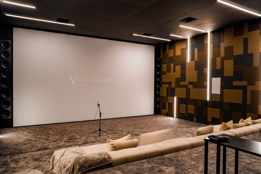 Inside a 300” IMAX-Inspired Home Cinema by Vital Technologies LLC in Dubai UAE