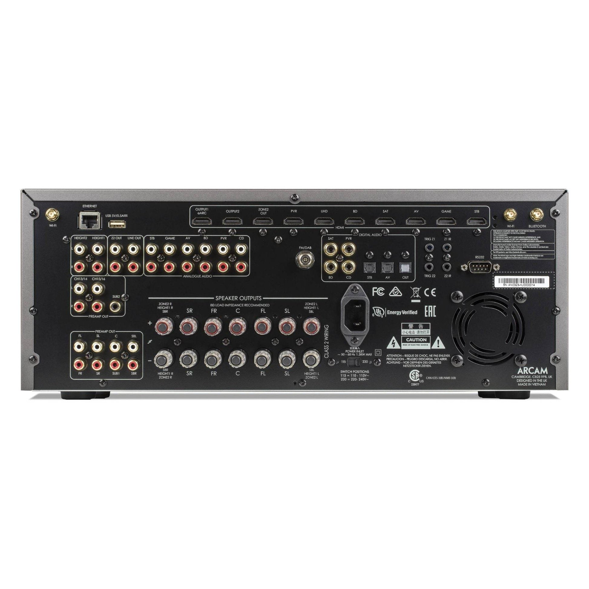 Arcam AVR21- HDMI 2.1 High Power Class AB 7.2 Channel AV Receiver - Vital Technologies LLC