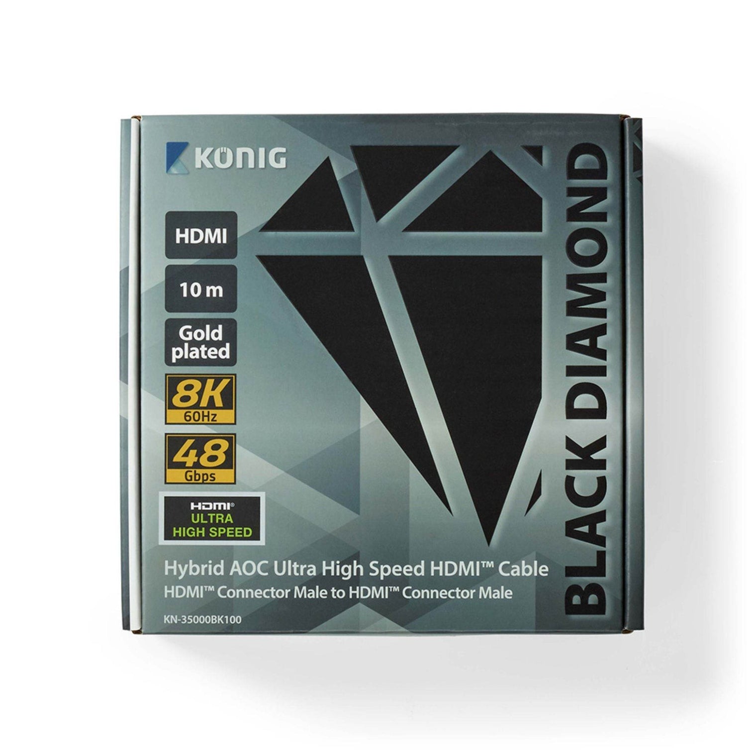 Konig KN35000BK100 - 8K HDMI 2.1 AOC Cable - Vital Technologies LLC