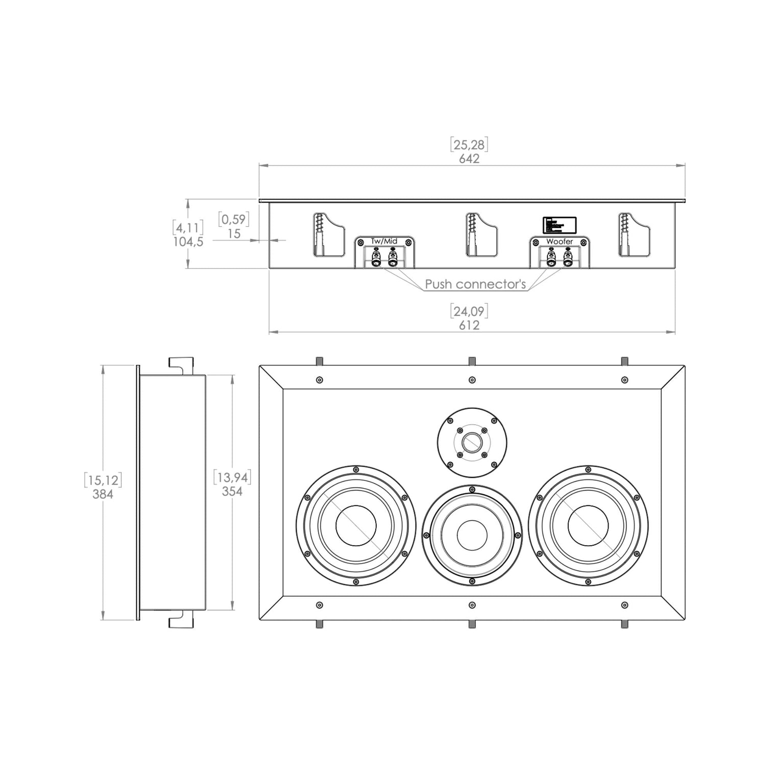 Lyngdorf Audio D-60 C - In-Wall Speaker - Piece